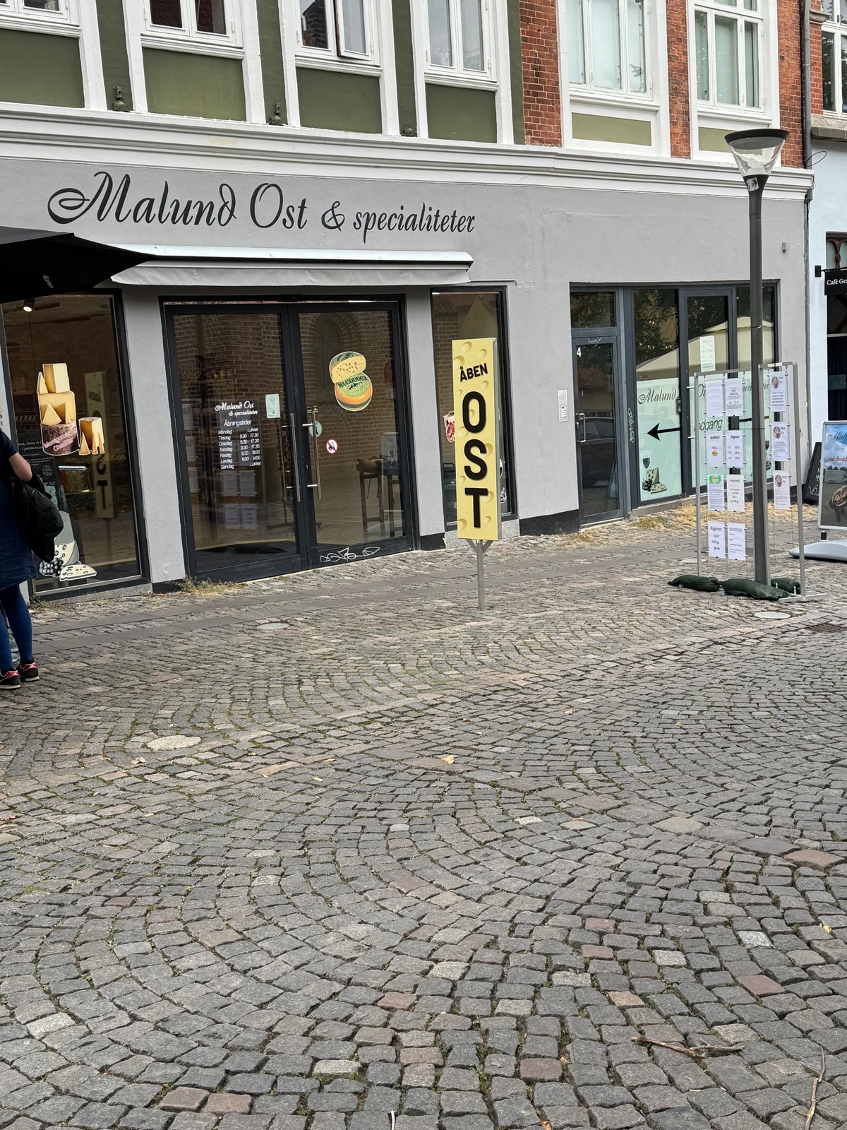 Malund Ost & Specialiteter, butiksfacade i Gerritsgade, Svendborg